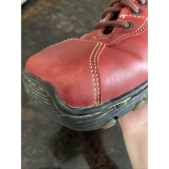 Men's DR. MARTENS 8A99 RED RARE Leather Lace up Oxford Air Cushion Shoe Size 7 - Picture 10 of 15